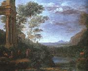 Claude Lorrain Landscape with Ascanius Shooting the Stag of Silvia Norge oil painting reproduction